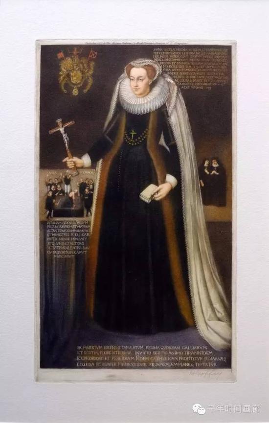 ▲苏格兰玛丽女王 29*17cm 铜版雕刻家:Harry Goffey(大英博物馆收藏画家之一)