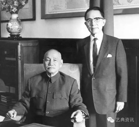 蒋介石和沈怡 1968年