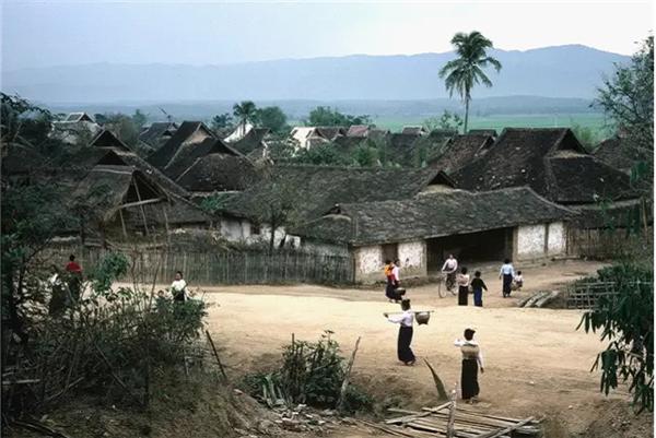 1983年,云南西双版纳。像这样的傣族村庄分散在整个景洪郊区。