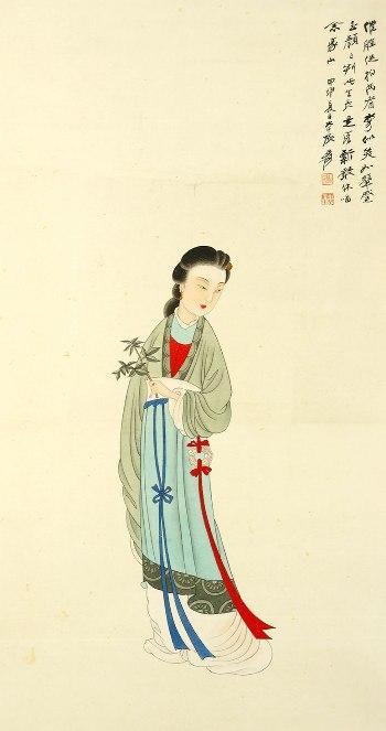 张大千 仕女图