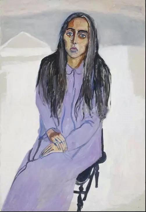夏威尔·哈弗肯斯的展位上展出了一幅来自美国女性艺术家爱丽丝·尼尔创作于1984年的作品