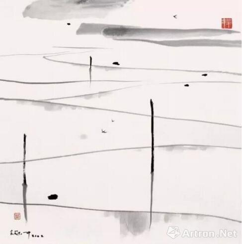 ▲吴冠中 《水田》