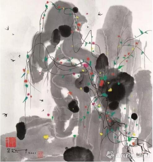 ▲吴冠中《依附》