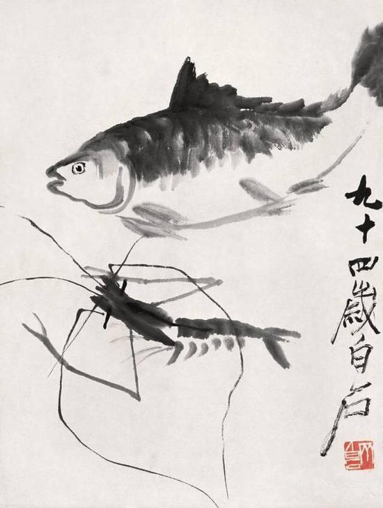 ▲齐白石 鱼