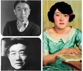 常玉(左上)、徐悲鸿(左下)、蒋碧薇(右)