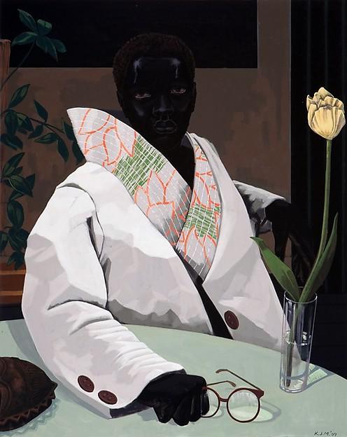 《一位策展人的肖像(Portrait of a Curator )》,聚氯乙烯板上丙烯,2009年。 图片来源:大都会布劳耶分馆官网