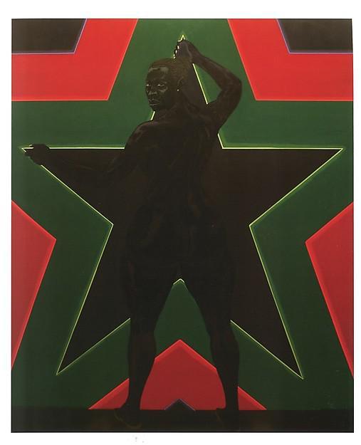 《黑色星星之二(Black Star 2)》,PVC板上丙烯,2012年。图片来源:大都会布劳耶分馆官网