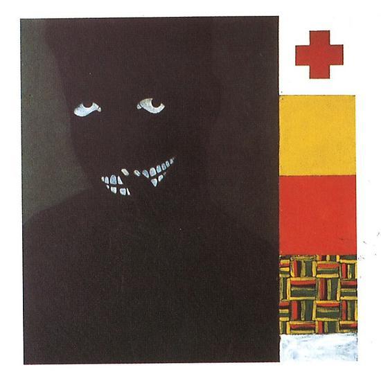 《沉默是金(Silence is Golden)》,纸板丙烯,1986年。图片来源:大都会布劳耶分馆官网