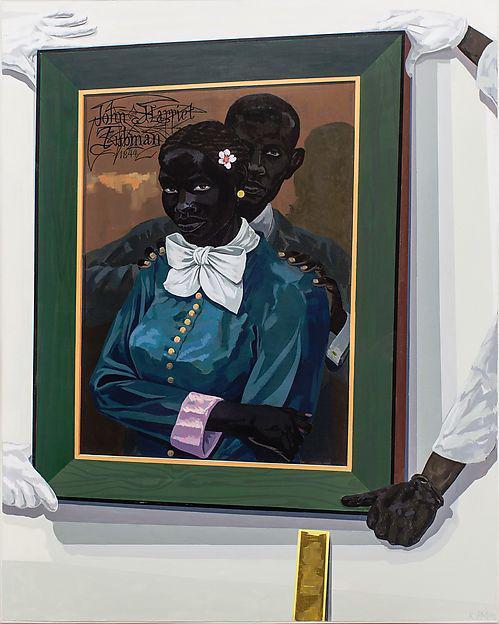 《有婚礼肖像的静物画(Still-Life with Wedding Portrait)》,PVC板上丙烯,2015年。图片来源:大都会布劳耶分馆官网