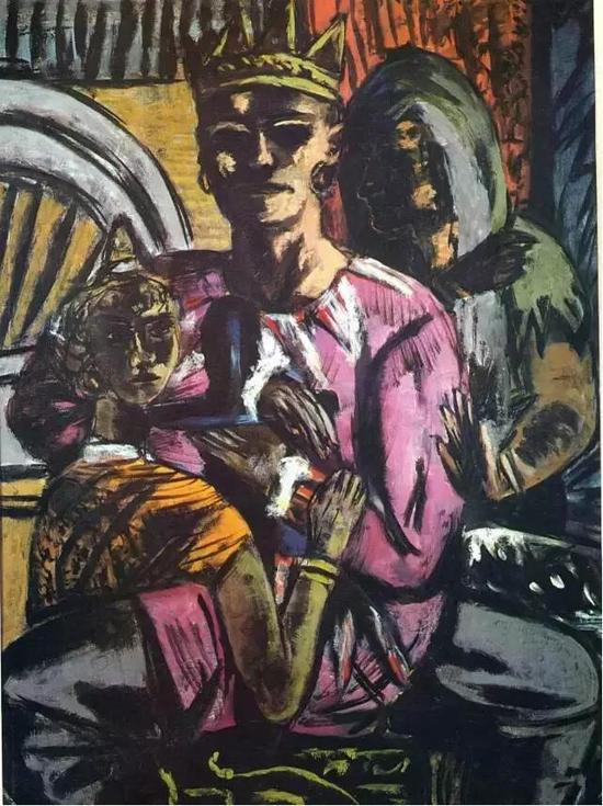 ▲马克斯·贝克曼《国王》,1934-1937年