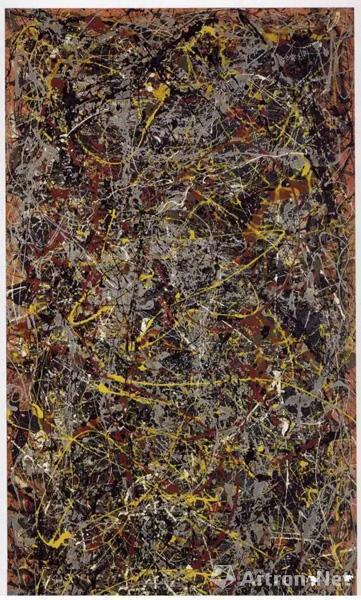▲杰克逊·波洛克《1948年第5号》,布面油画,120.9×243.8cm