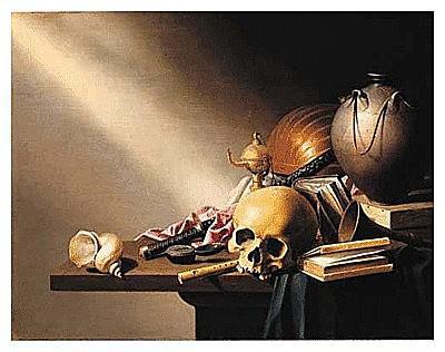 Harmen Steenwyck (1612-1656)‘Still Life: An Allegory of the Vanities of Human Life’, 1640 (oil on oak panel)