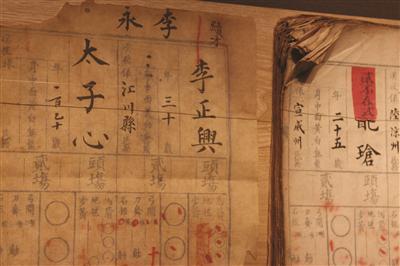 110岁的考生来考武举。(图中圆圈处)