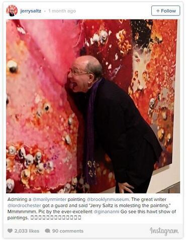 Jerry Saltz Instagram照片。图片:via Instagram