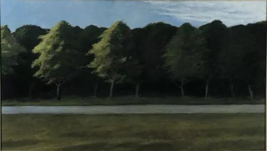 Edward Hopper‘s Road and Trees (1962)