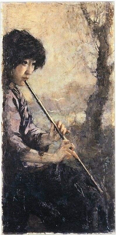 《萧声》1926年作,油彩,39*80cm