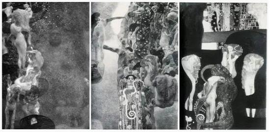 《哲学》,1899—1907年,壁画;《医学》,1900—1907年, 壁画;《法学》,1903—1907年, 壁画。
