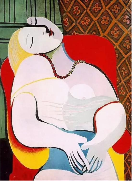 《梦》,毕加索立体派时期作品,1932年。图片来源于网络