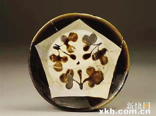 ■唐代耀州窑素地彩盘