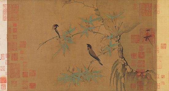 顾洛阜所藏赵佶《竹禽图》,1981年售予Met