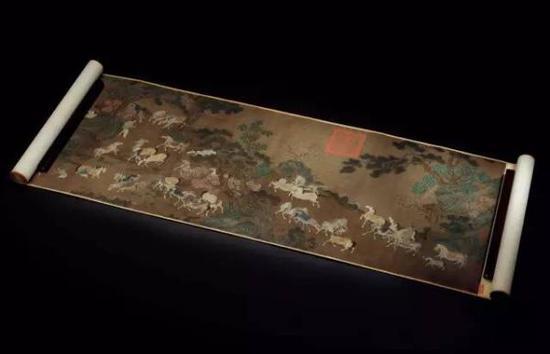 《石渠宝笈》记载为赵孟俯(次等) 洗马图