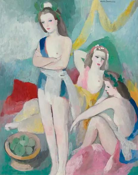 罗兰珊较高成交价作品《BALLERINES AU REPOS》,22.1万美金,2013年纽约苏富比