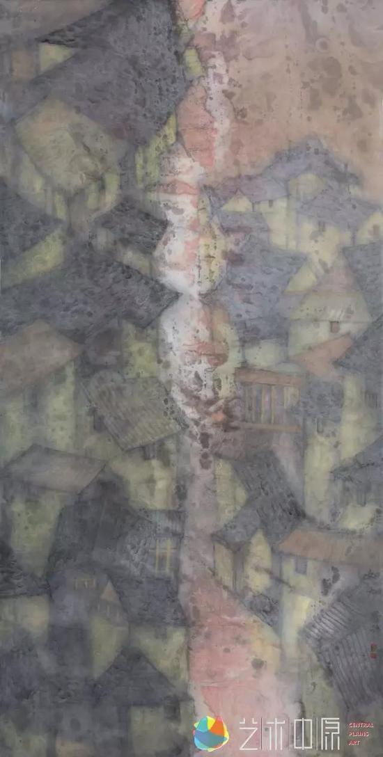 蓝调系列—如烟 136cm×68cm 2016年