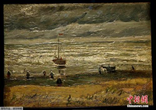 资料图:1882年《斯海弗宁恩的海景》及1884年的《离开尼厄嫩教堂》,是梵高成为画家关键发展时期的2幅画作。