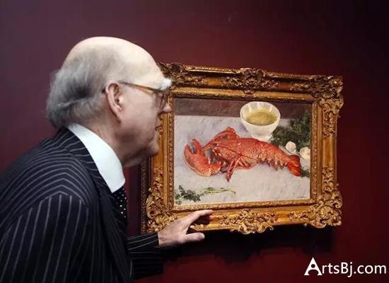 Spencer Hays与Gustave Caillebotte的《龙虾》,这幅画曾挂在夫妇位于曼哈顿寓所的餐厅墙上。