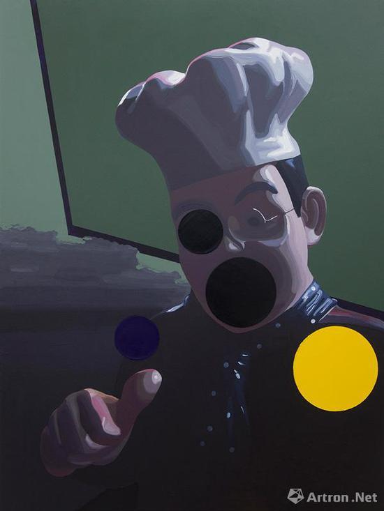汪建伟,《另一个 No.8》,2016,布面丙烯、油画,200×150 cm