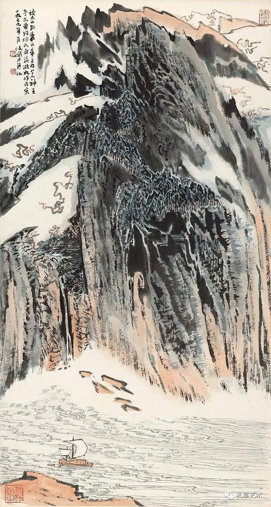 陆俨少 太白诗意山水图
