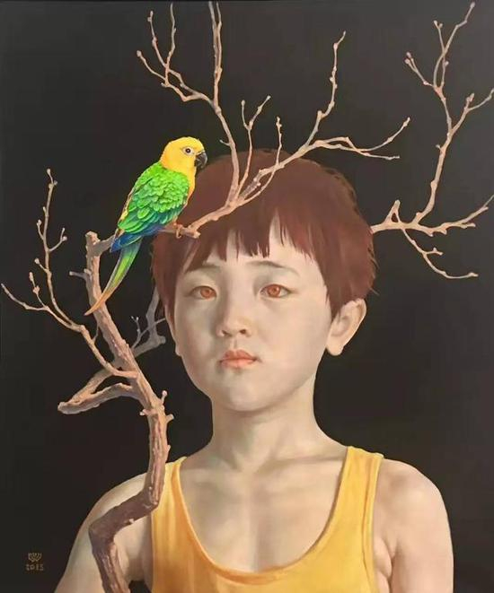 《鸟语》汪楚雄(布面油画)