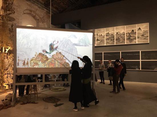 威尼斯双年展中国馆展览现场。