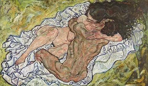 《拥抱》,席勒,1917