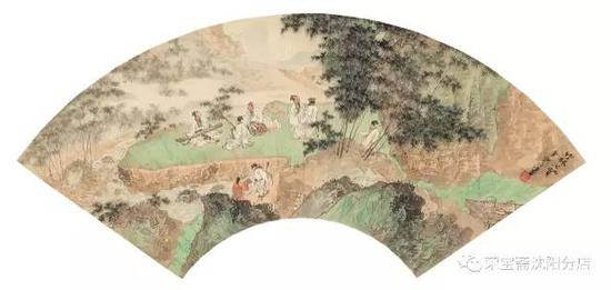 《竹林七贤》(扇面)