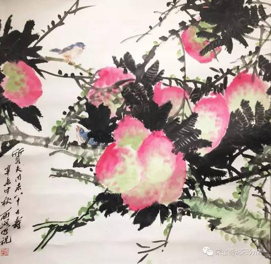 郭西河画祝钟质夫八十大寿