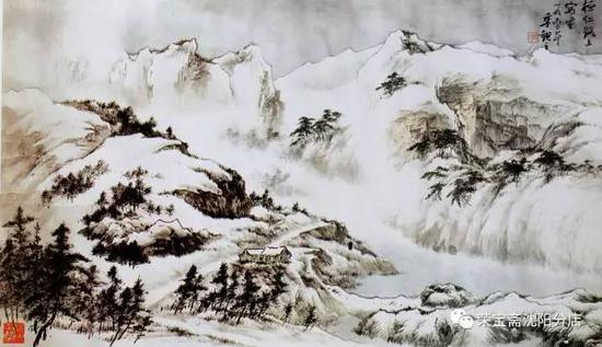 《桓仁路上写生》(矾纸)