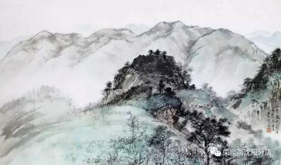 《凤凰山写生》(矾纸)