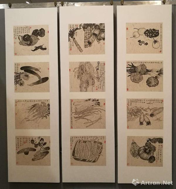 江文丽 蔬果杂记 纸本设色 180x150cm 2017 广州美术学院 指导老师:许晓彬 刘瑷