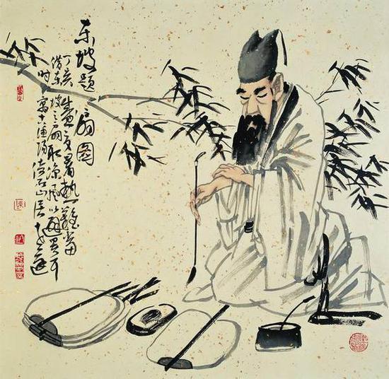 《东坡题扇图》