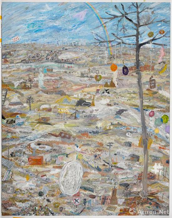 欧阳春,《城郊》,2012,香格纳画廊展位,布面油画,280.0 × 220.0厘米