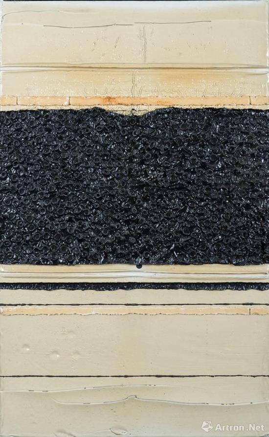 刘韡,《Line No。 1, 2011》,长征空间展位,布面油画, 80.0 × 50.0 厘米