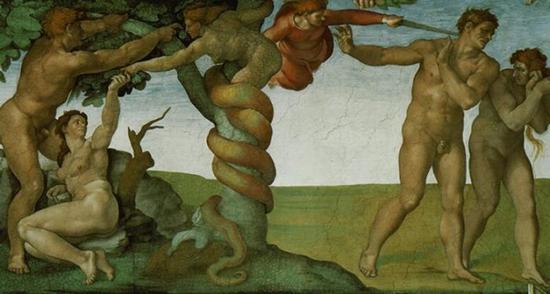 米开朗基罗 Michelangelo - 原罪和逐出伊甸园