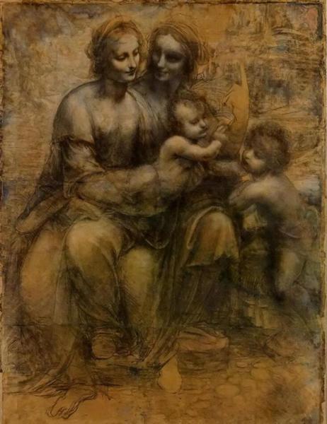 达-芬奇 Da Vinci - 圣母子,圣安妮及小施洗者圣约翰