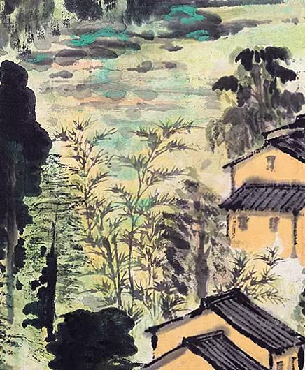 “在井冈山见满山毛竹林,滴露和烟,形态殊胜,因创为是法。”——摘自《陆俨少全集·六》P106