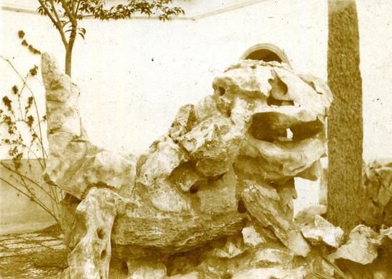狮子林立雪堂前狮形太湖石(1925年)