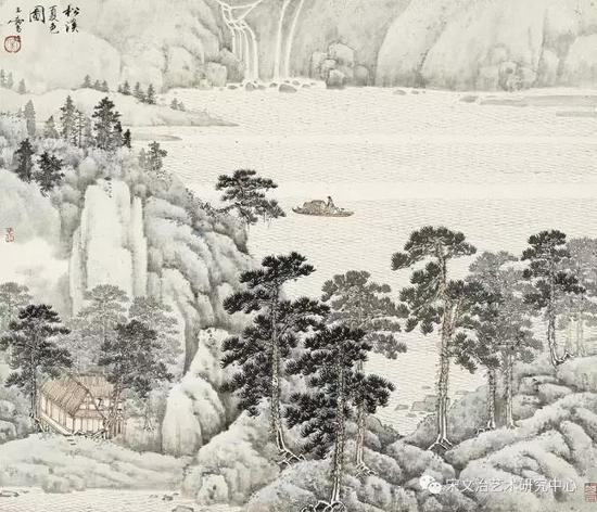 宋玉麟《松溪夏色》纸本水墨 / 2011