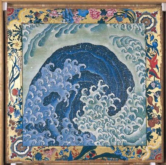 波浪(马车桐木天花板上油墨和颜色所绘),1845