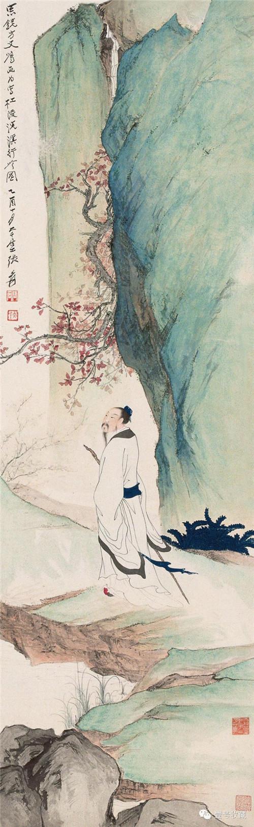 1945年作 浣溪行吟图