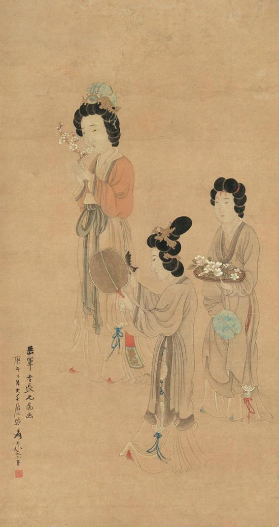 张大千 三美图 1930年